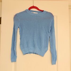 Zara Blue Mesh Longsleeve Top